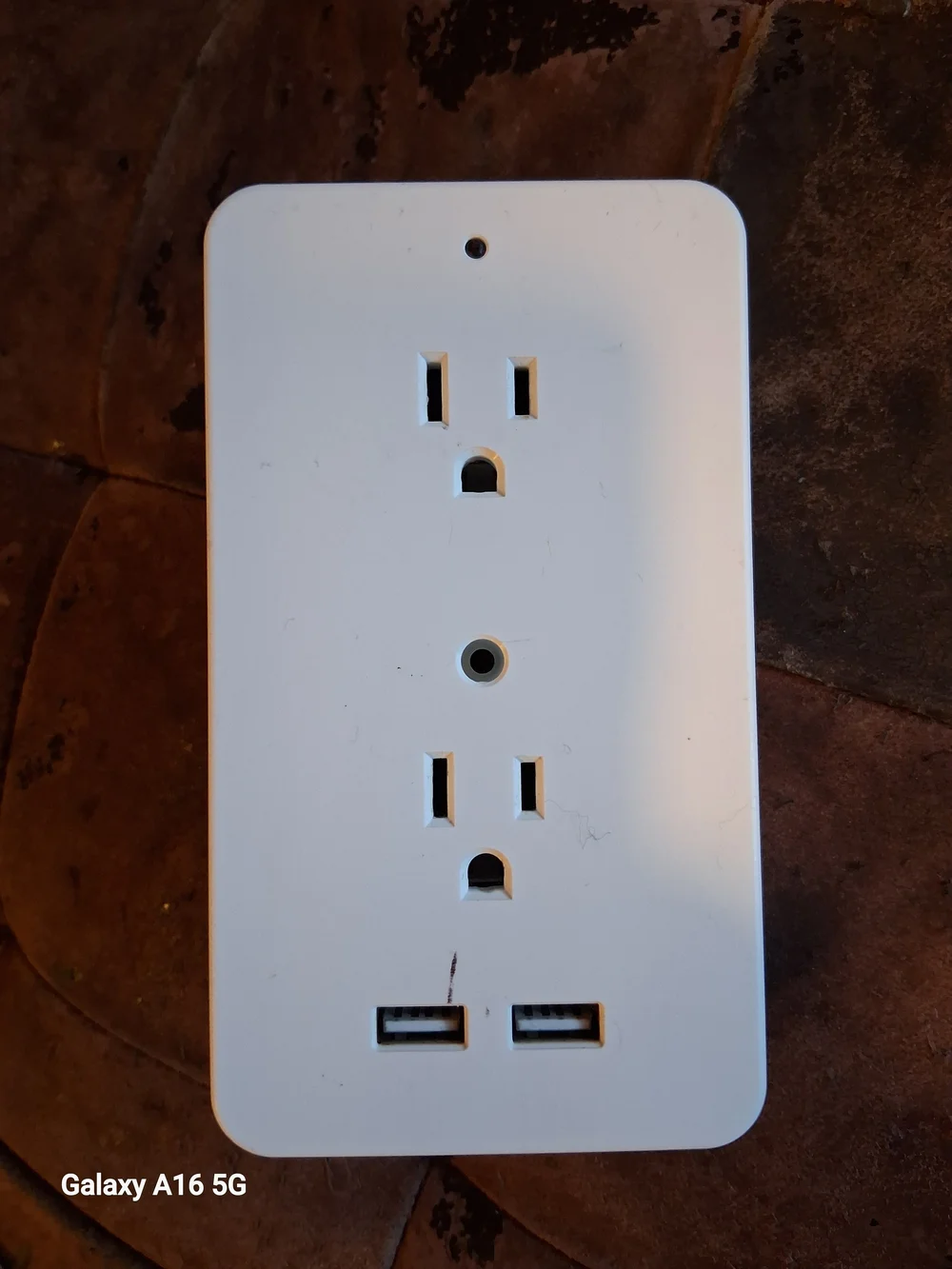 White Dual USB Wall Outlet Charger - White